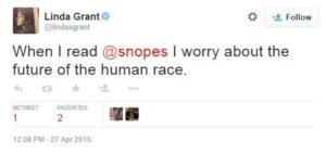 Linda Grant tweet