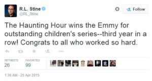 RL Stine tweet