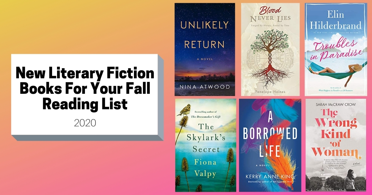 New Literary Fiction Books For Your Fall Reading List | 2020
