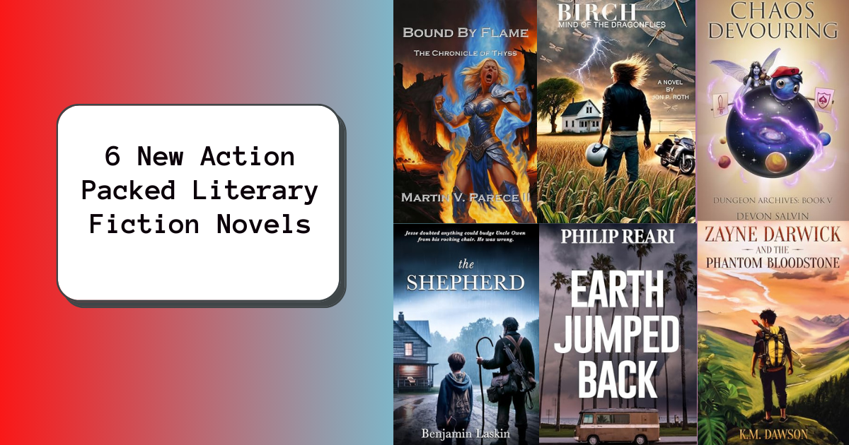 6 New Action Packed Literary Fiction Novels