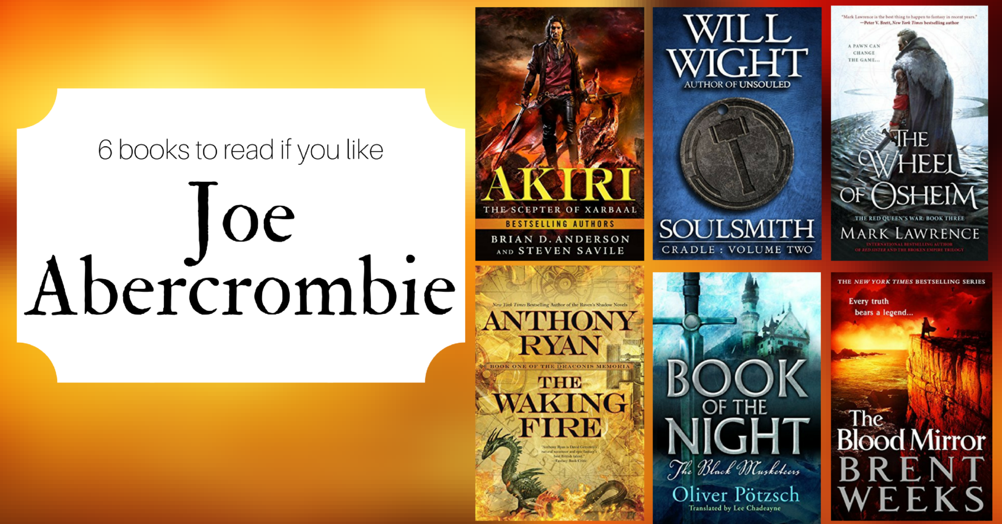 6 Books to Read if You Like Joe Abercrombie