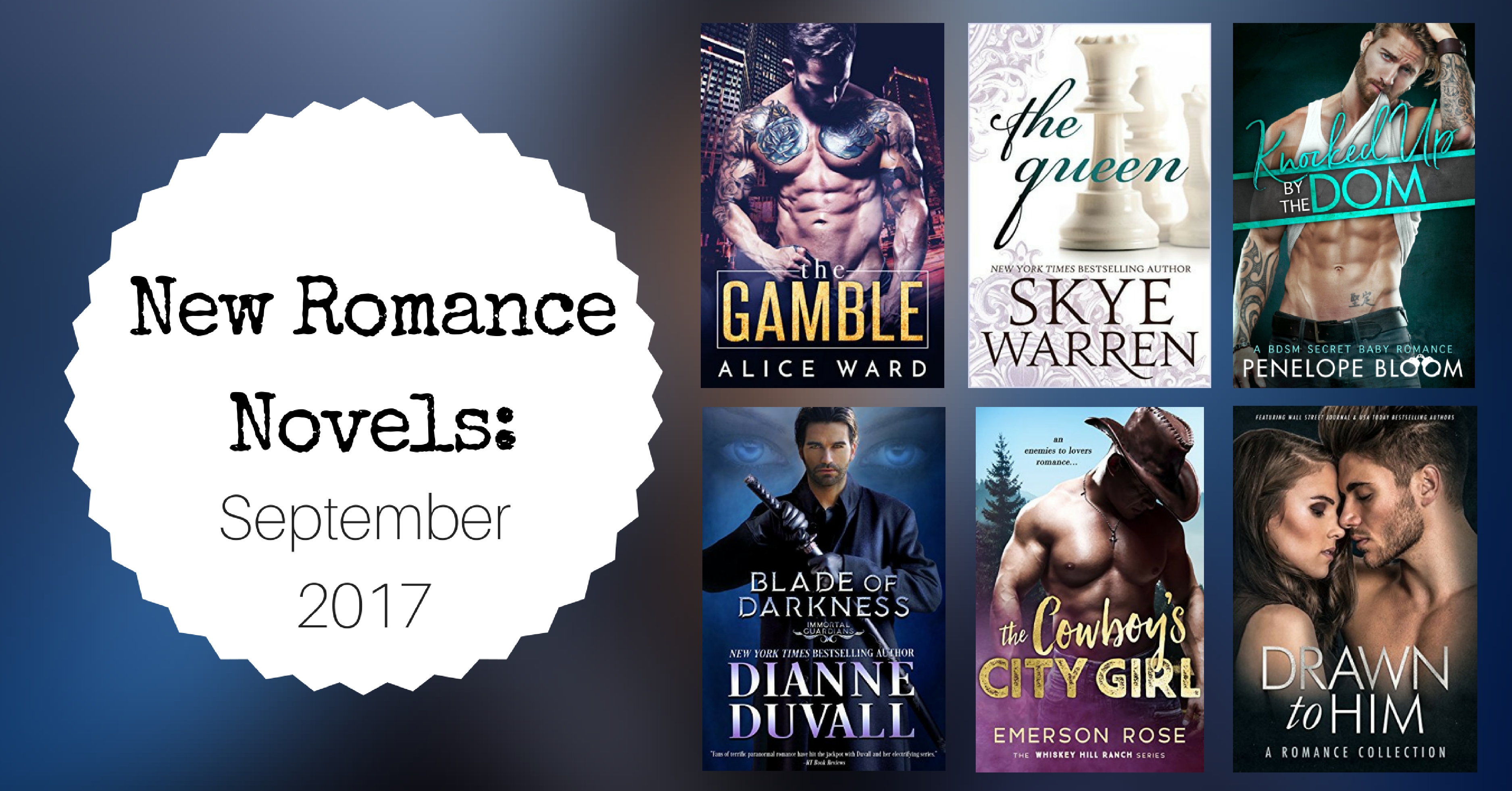 New Romance Novels: September 2017